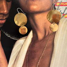 Load image into Gallery viewer, TWO DISC earrings