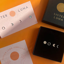 Load image into Gallery viewer, Moon phase studs