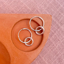 Load image into Gallery viewer, NEW MOON charm hoops