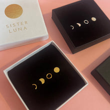 Load image into Gallery viewer, Moon phase studs
