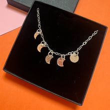 Load image into Gallery viewer, Moon phase charm necklace
