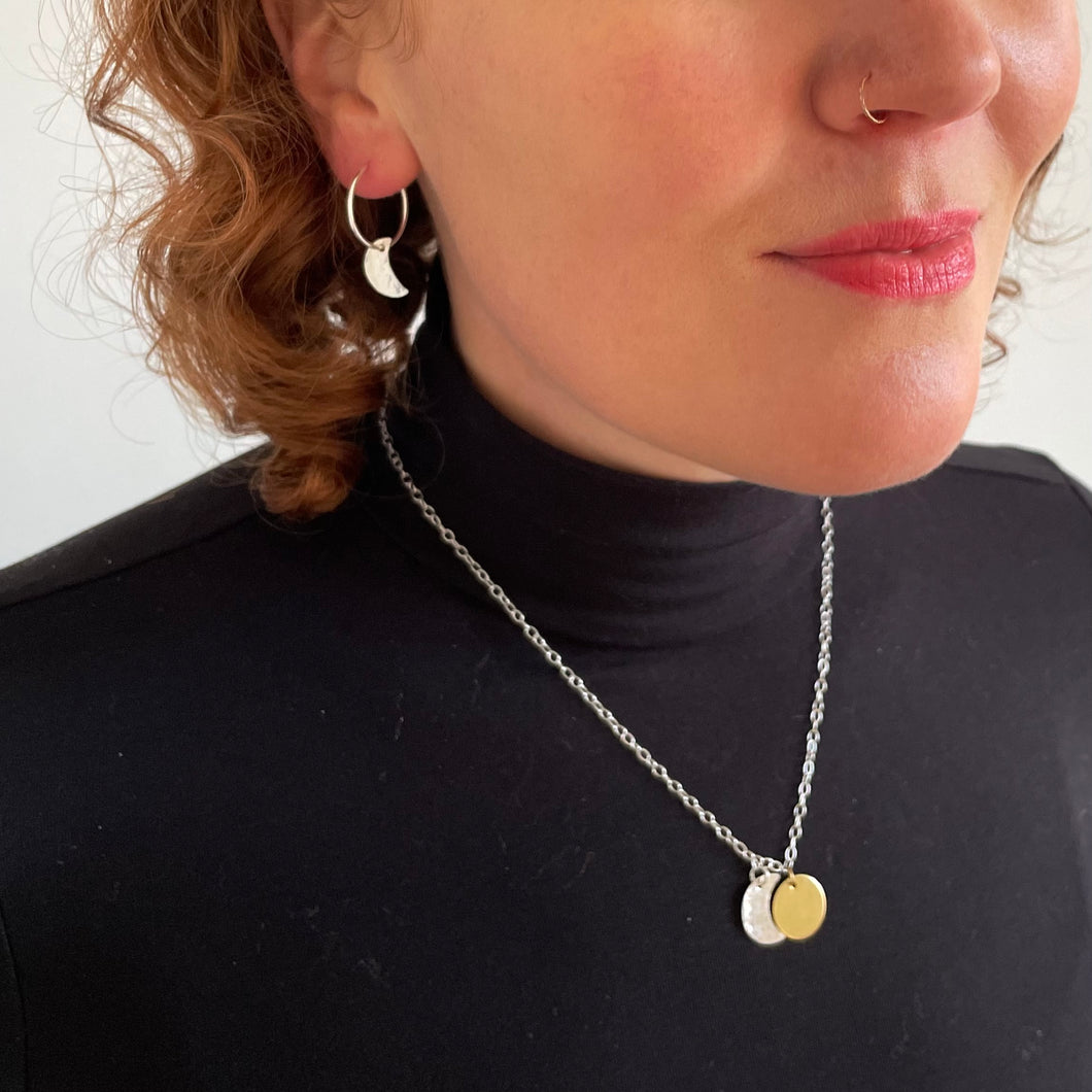 Sun and moon necklace