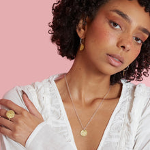 Load image into Gallery viewer, Full moon charm hoops
