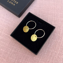Load image into Gallery viewer, SOLAR charm hoops
