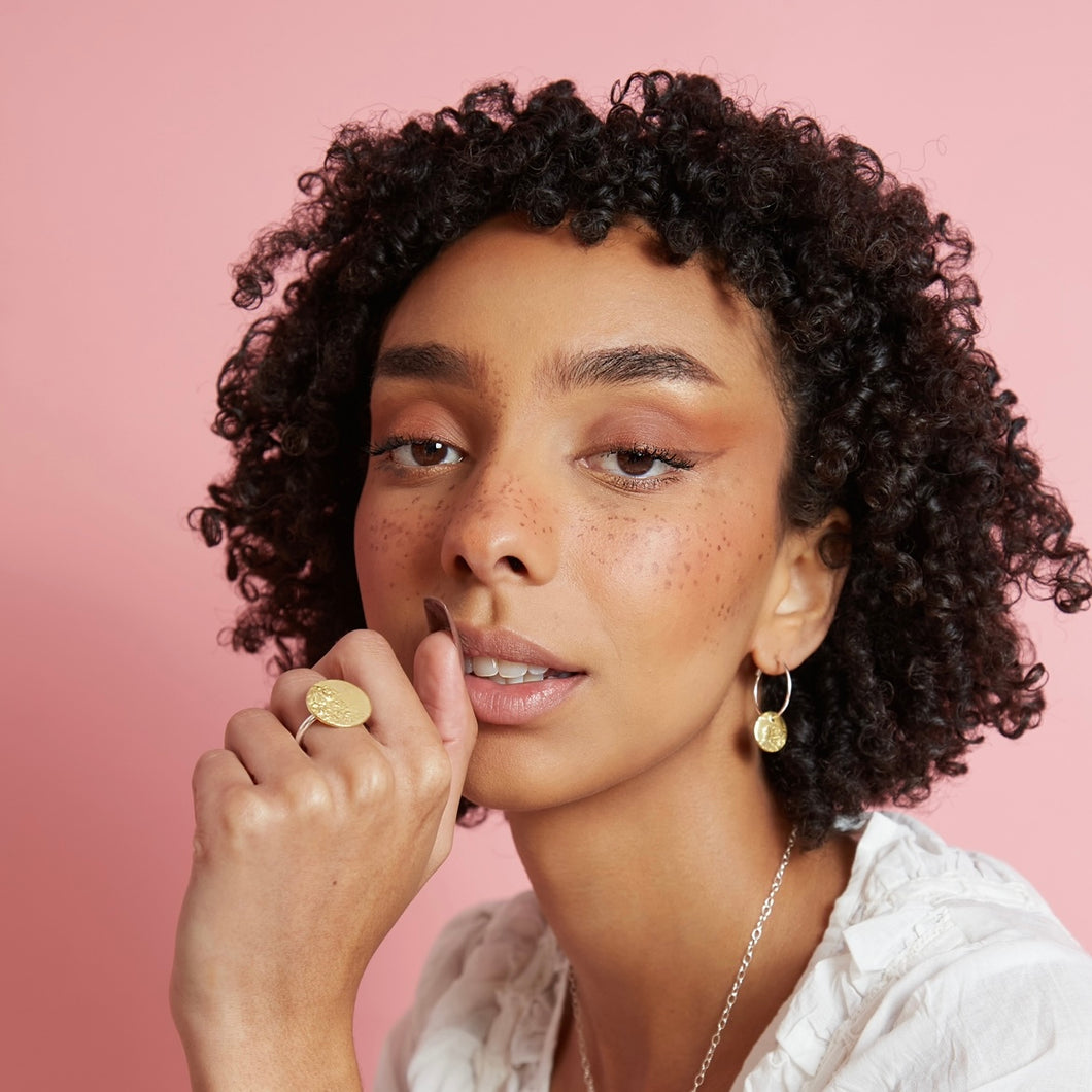SOLAR charm hoops