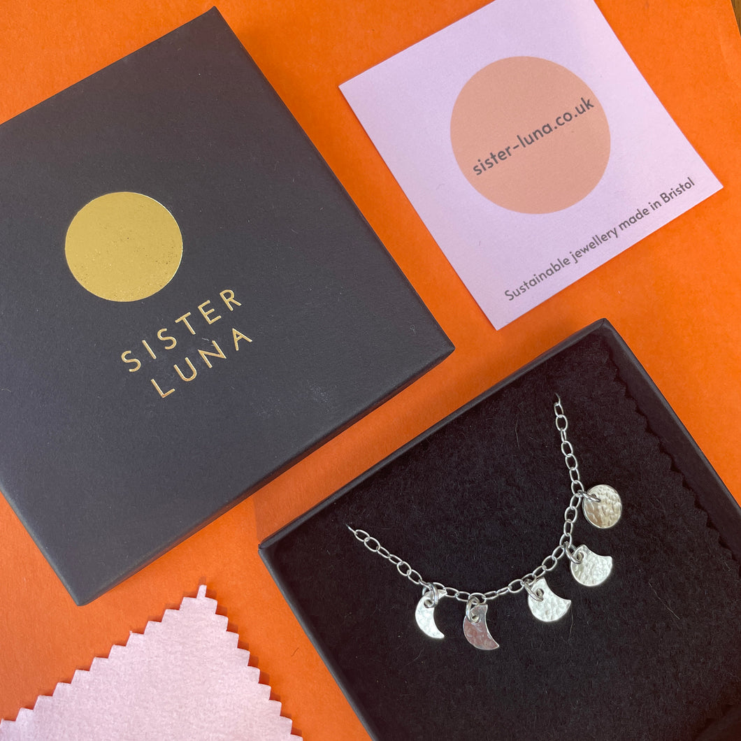 Moon phase necklace