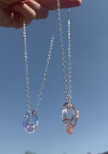 Load and play video in Gallery viewer, Lilac and pink molten pendants blue sky 

