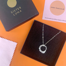 Load image into Gallery viewer, Molten silver necklace

